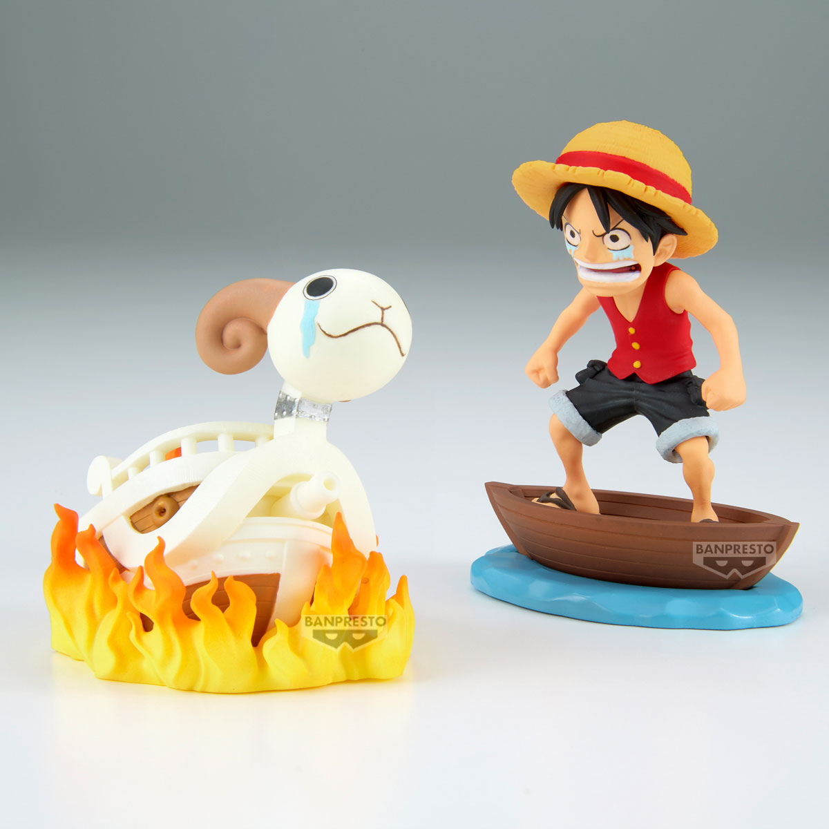 28928 - ONE PIECE - WORLD COLLECTABLE FIGURE - LOG STORIES - MONKEY D. LUFFY & GOING MERRY - STATUA 8CM - Immagine 2
