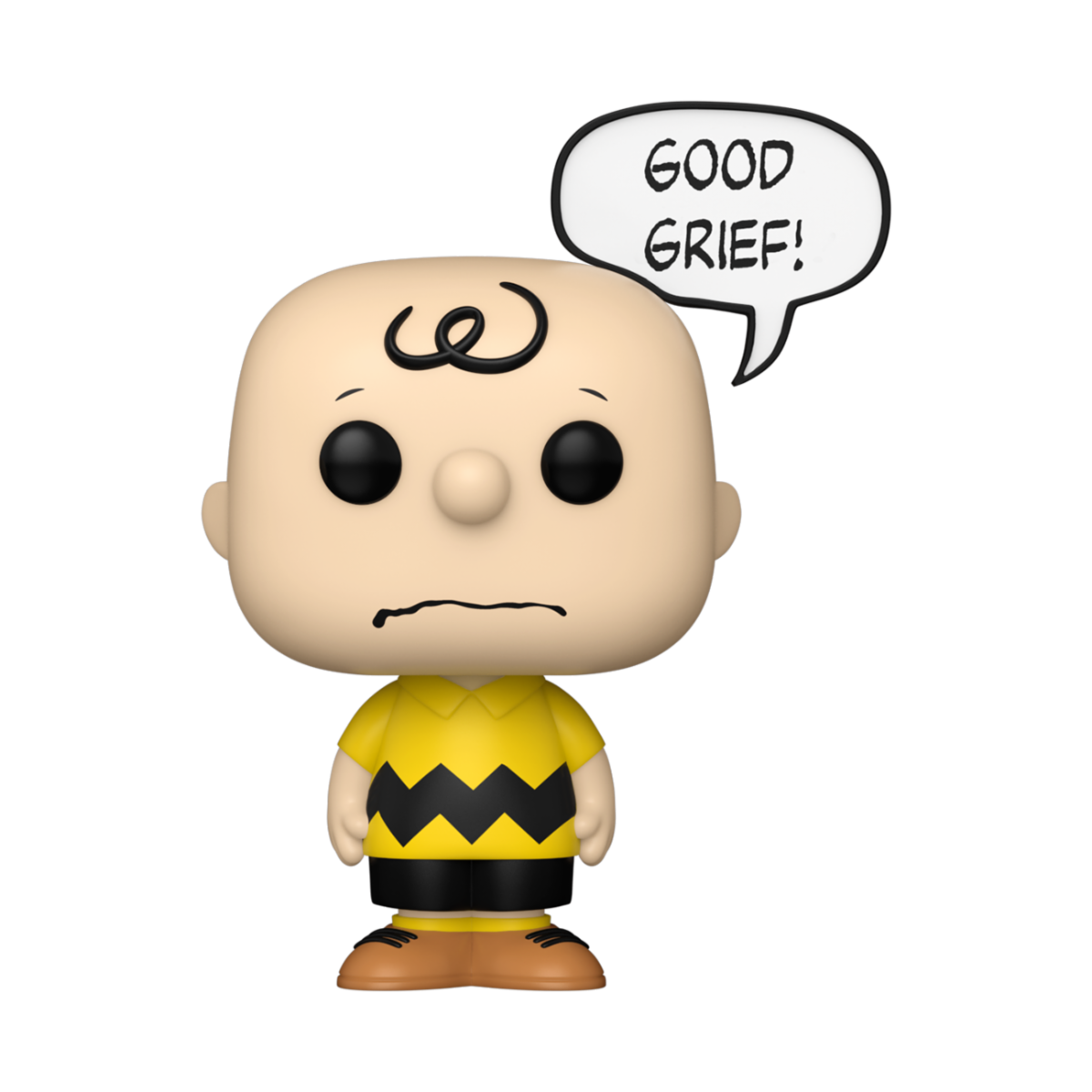 PEANUTS - POP FUNKO VINYL FIGURE 1677 CHARLIE BROWN GOOD GRIEF 9CM - Immagine 2